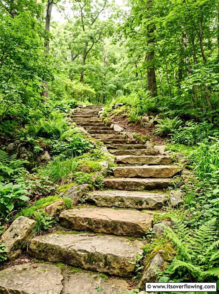 Natural Stone Step - 25 creative garden ideas with high impact curb appeal