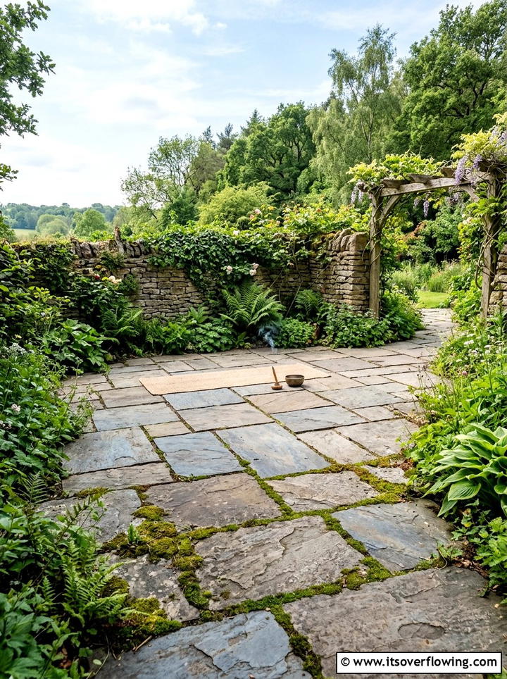 Natural Stone Yoga Patio - 25 backyard ideas with yoga deck