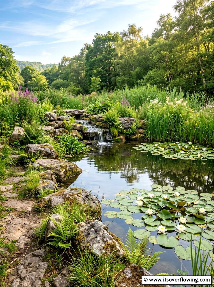 Natural Wildlife Pond - 25 backyard ideas for large yards