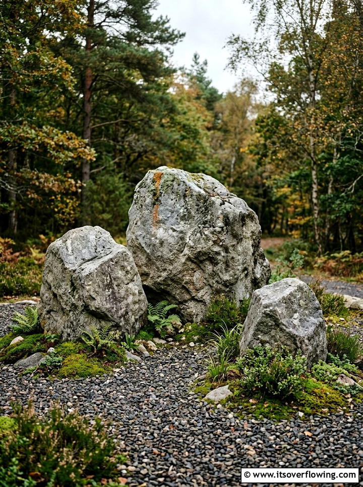Natural boulder arrangement - 25 small garden ideas with zen style