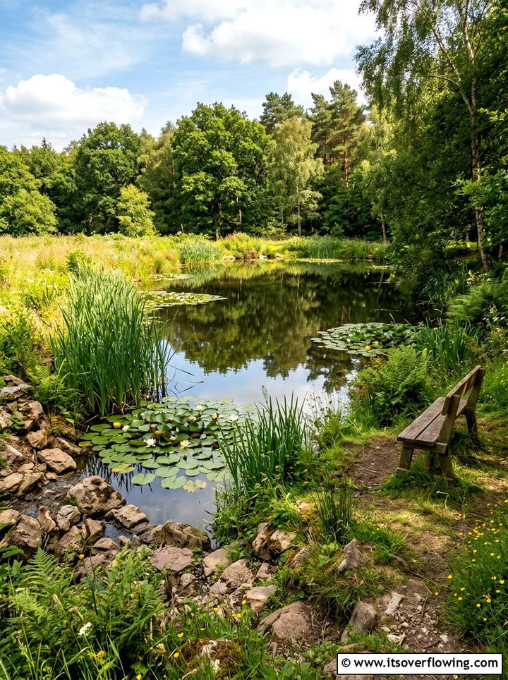 Natural pond - 25 creative garden ideas for rural homes