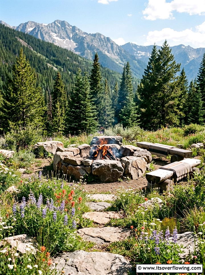 Natural rock fire pit - 25 garden ideas with fire pit