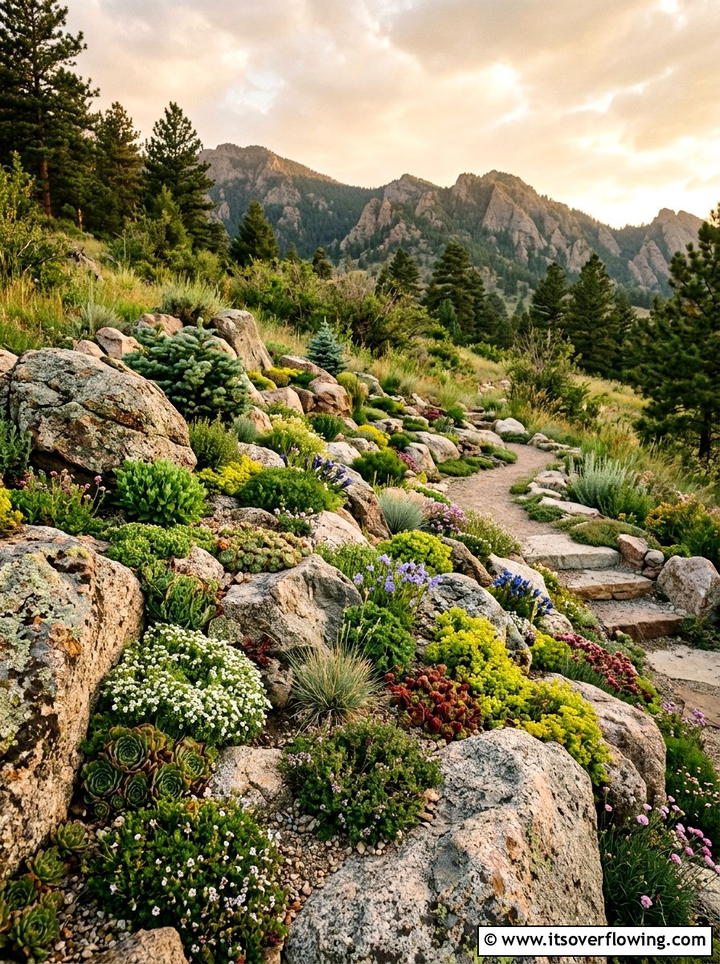 Natural rock garden arrangement - 25 garden design ideas with asymmetry