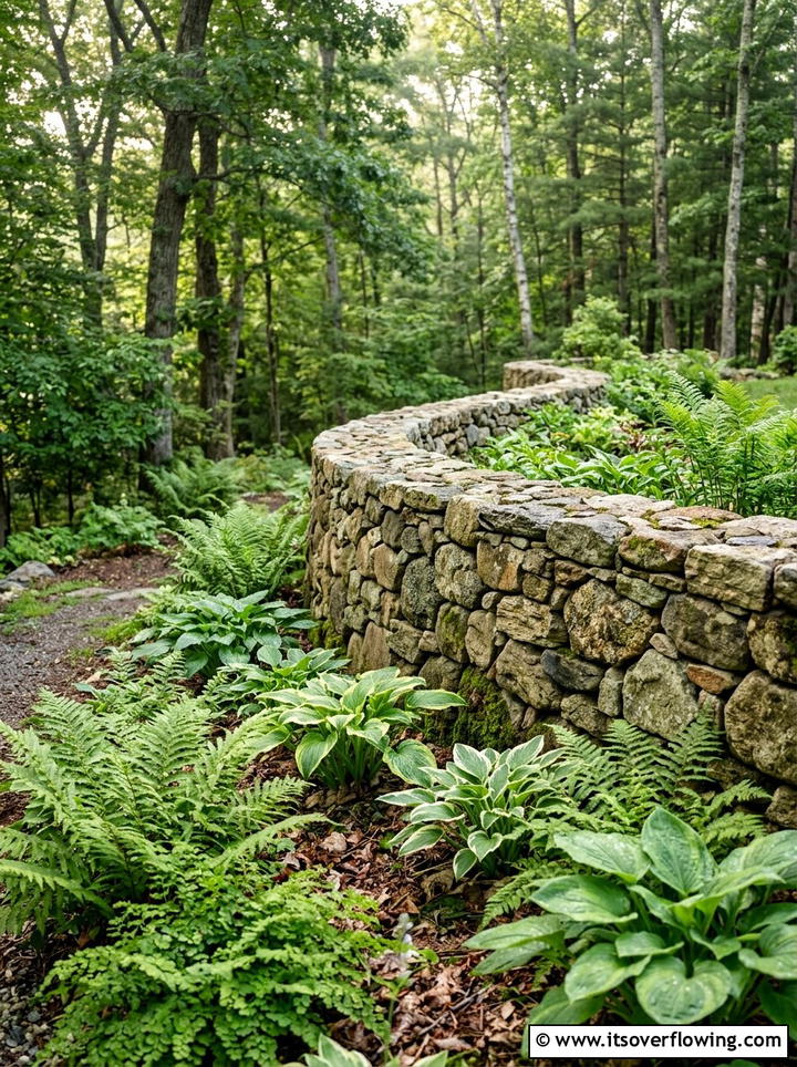 Natural stone retaining wall - 25 garden design ideas with retaining walls