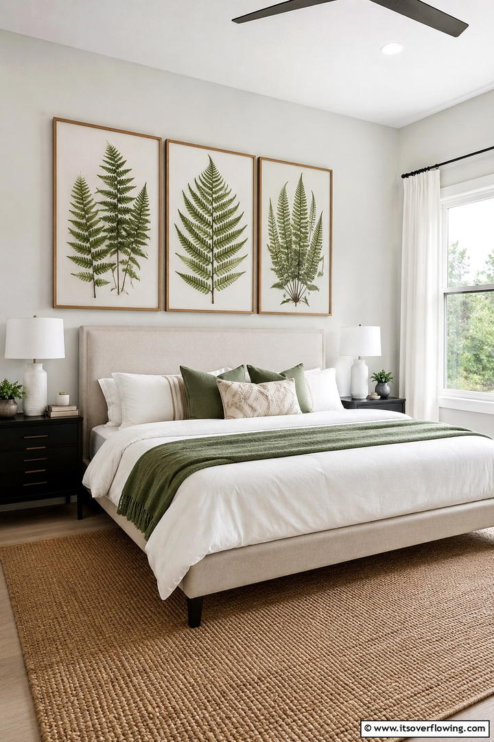 Nature Inspired Artwork - 30 Rustic Bedroom Ideas to Create a Warm and Inviting Space
