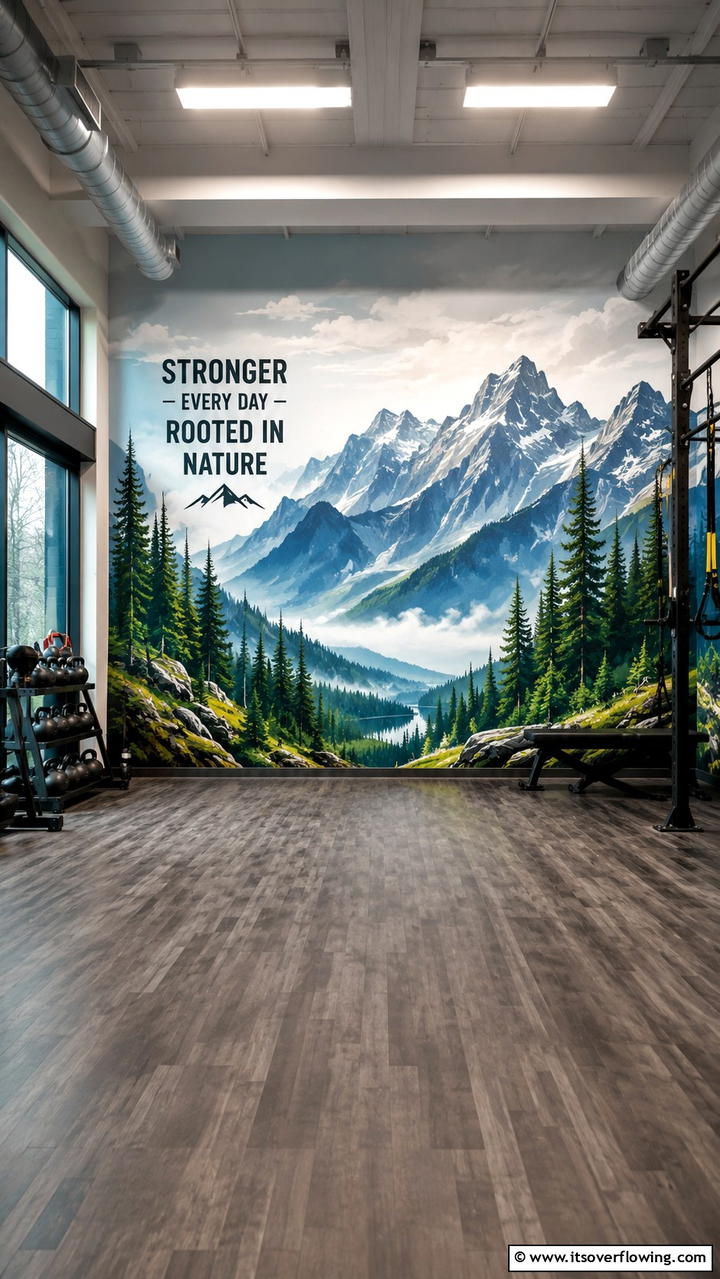 Nature Inspired Fitness Themes - 20 Gym Murals to Inspire Your Workout Space