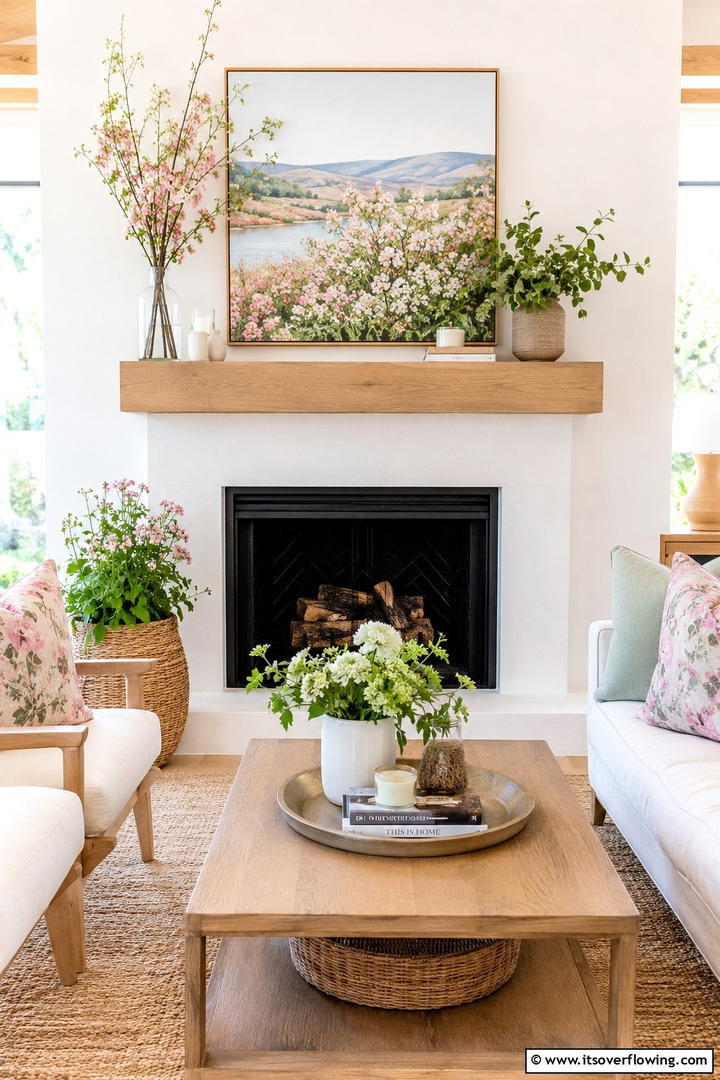 Natures Spring Palette - 30 Spring Mantel Decor Ideas for Fresh Seasonal Style
