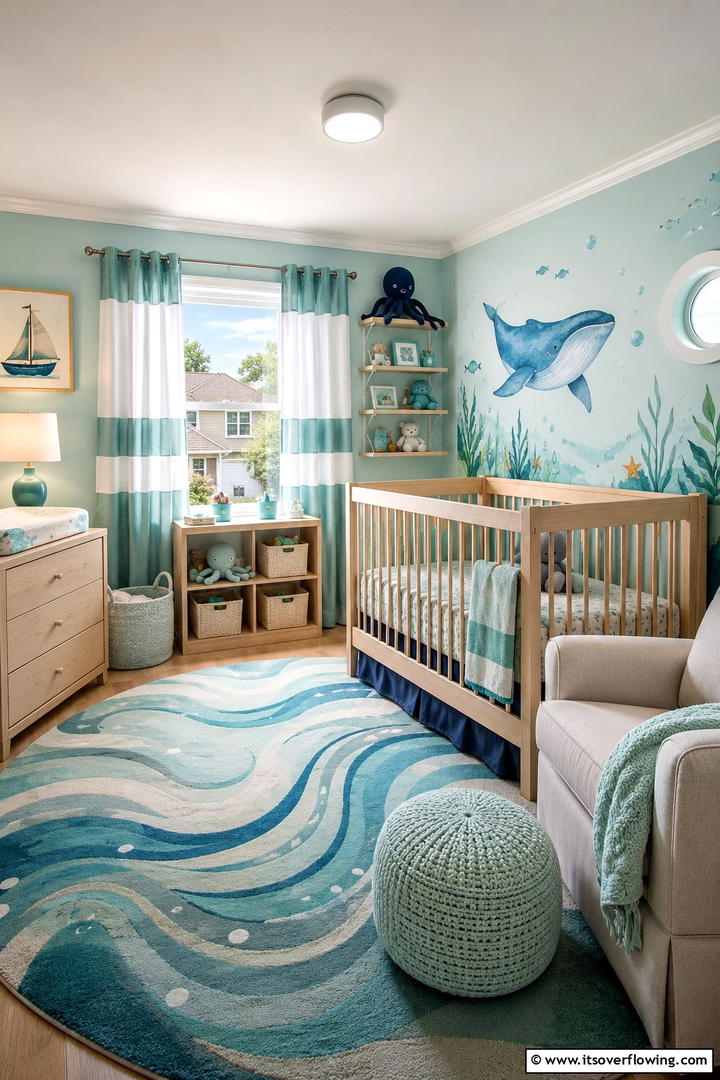 Nautical Nook - 30 Ocean-Themed Nursery Ideas for a Serene Baby Room
