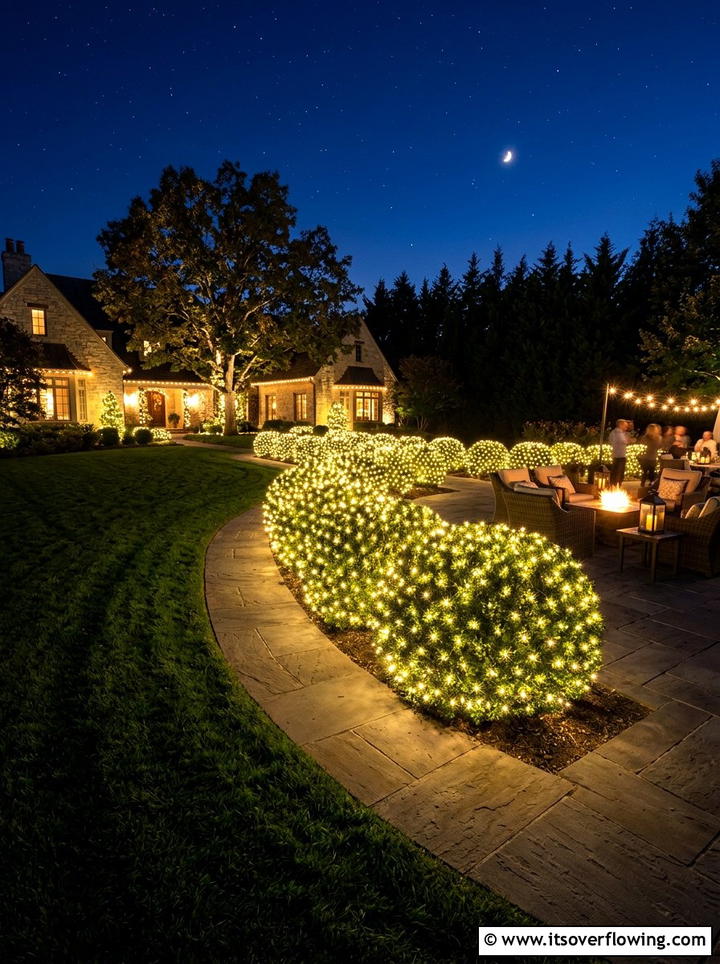 Net Lights For Bushes - 25 garden decor ideas for cozy evenings