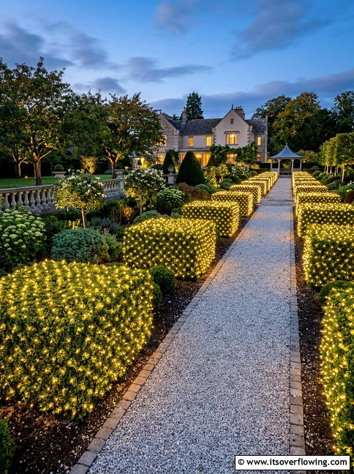 Net Lights On Bushes - 25 backyard decorating ideas with lights