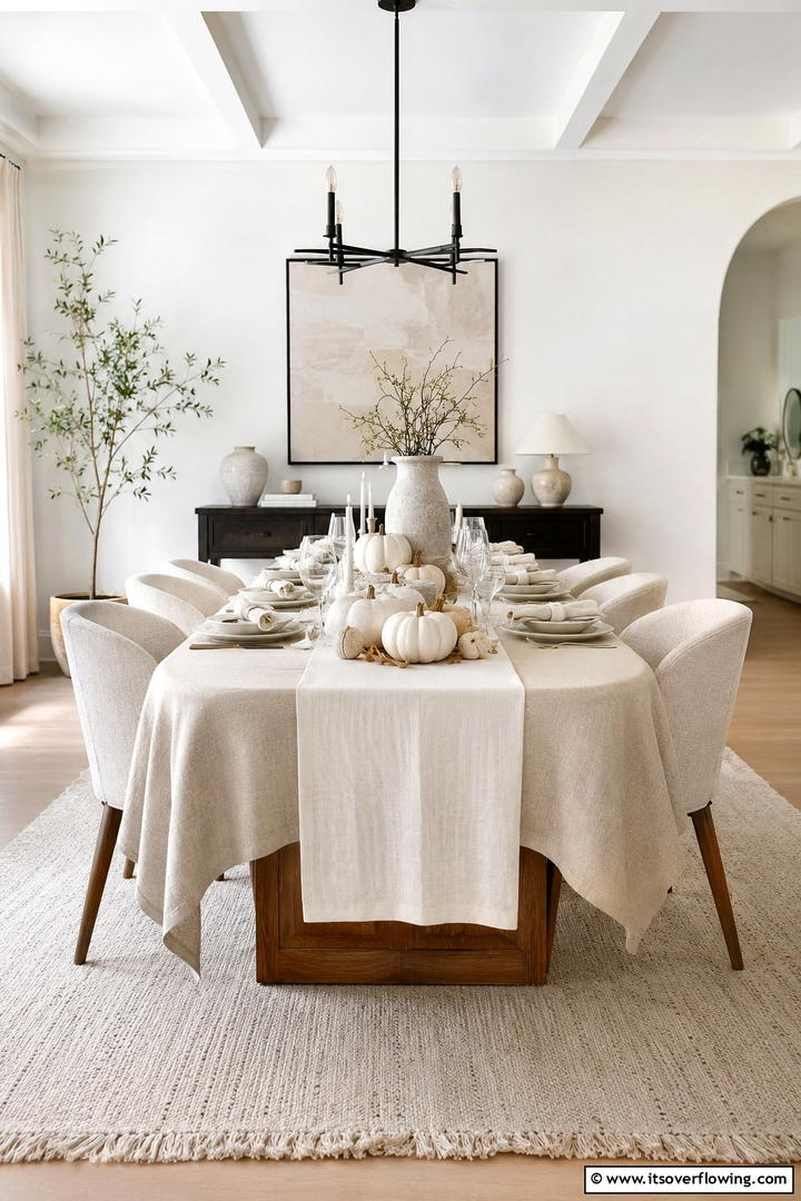 Neutral Table Color Schemes - 50 Fall Table Decor Ideas Roundup- Seasonal Styling