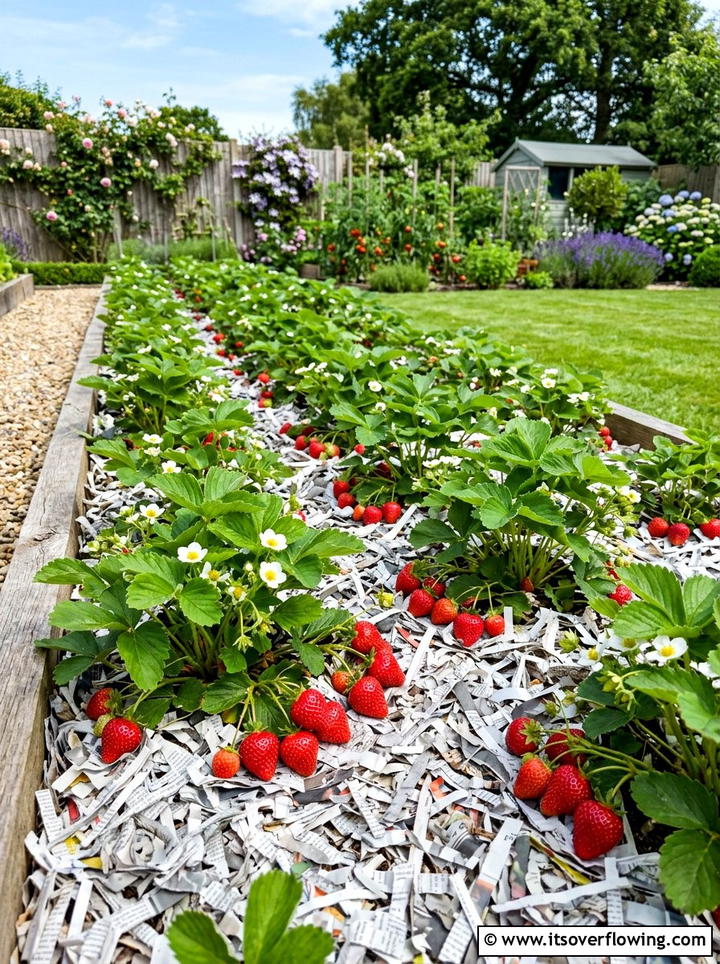 Newspaper Garden Mulch - 25 recycled garden ideas with old newspapers