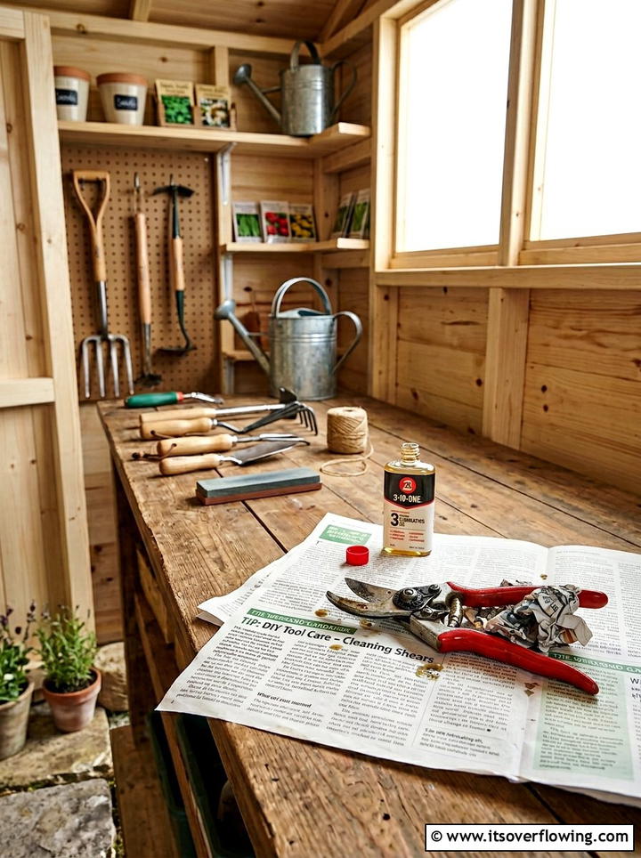 Newspaper Garden Tool Cleaner - 25 recycled garden ideas with old newspapers
