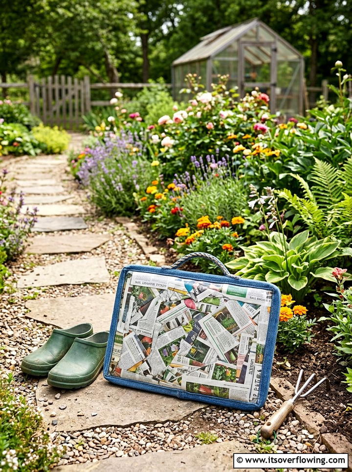 Newspaper Kneeling Pad Filler - 25 recycled garden ideas with old newspapers