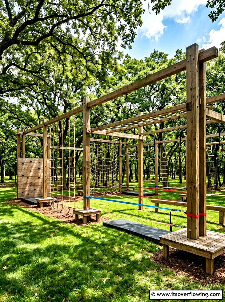Ninja warrior course - 25 backyard ideas for kids