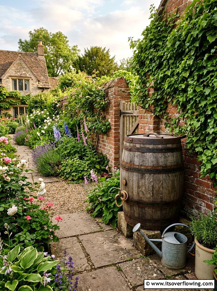 Oak rain barrel - 25 garden ideas with rain barrels