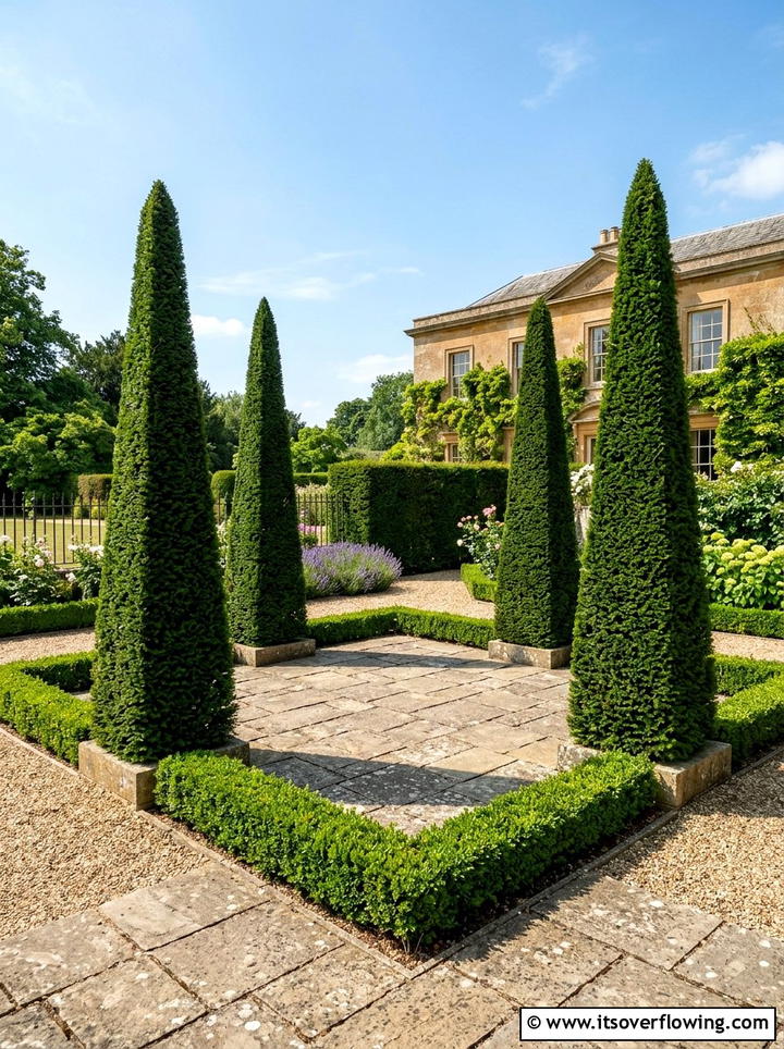 Obelisk Shaped Shrub - 25 creative garden ideas with topiary shapes