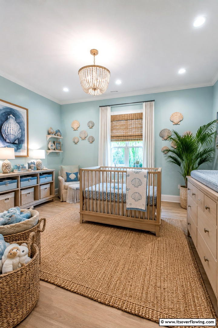 Ocean Breeze - 30 Ocean-Themed Nursery Ideas for a Serene Baby Room