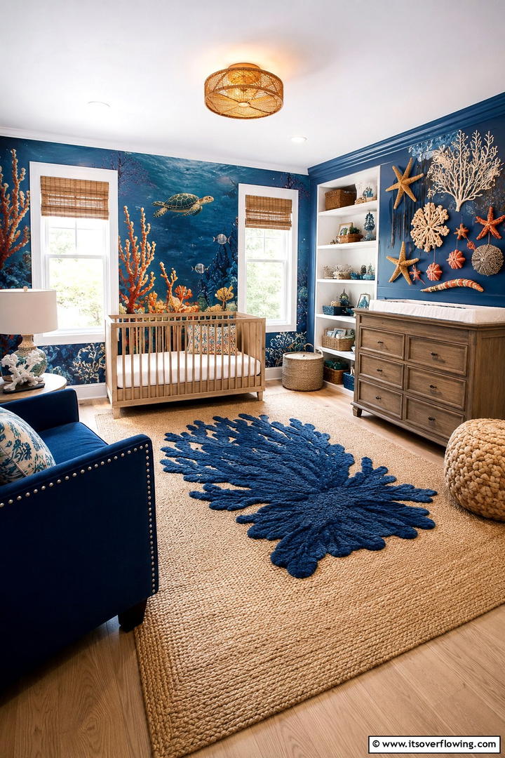 Ocean Depths - 30 Ocean-Themed Nursery Ideas for a Serene Baby Room