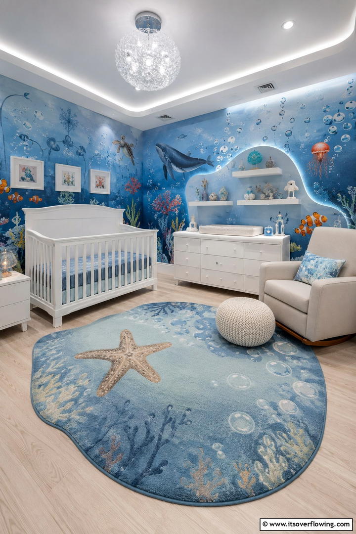Oceanic Oasis - 30 Ocean-Themed Nursery Ideas for a Serene Baby Room