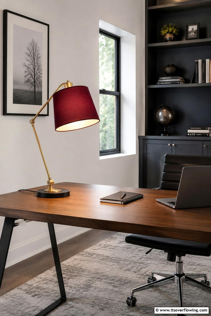 Office Desk Lamp with Fall Shade - 50 Fall Office Decor Ideas for A Sleek, Calm Workspace