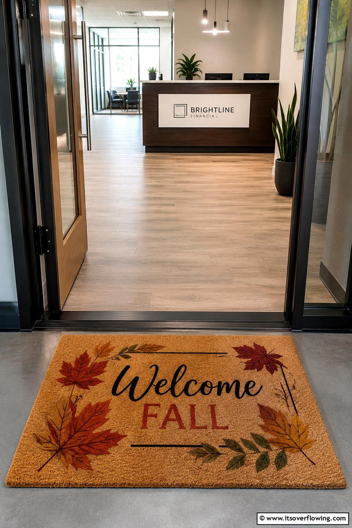 Office Doormat Fall Welcome - 50 Fall Office Decor Ideas for A Sleek, Calm Workspace