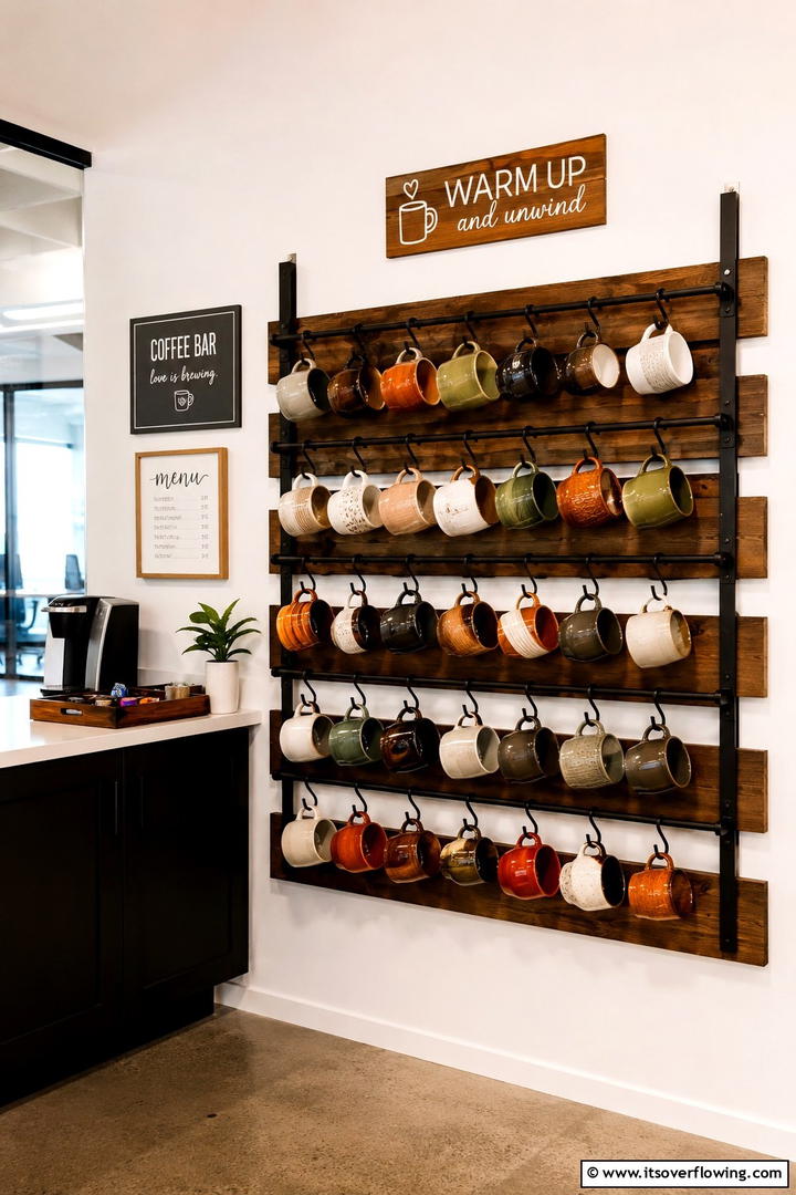 Office Warm Beverage Display - 50 Fall Office Decor Ideas for A Sleek, Calm Workspace