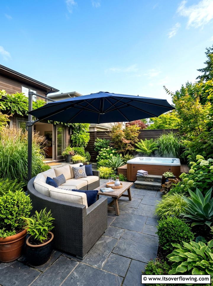 Offset Umbrella For Lounge - 25 garden decor ideas with umbrellas