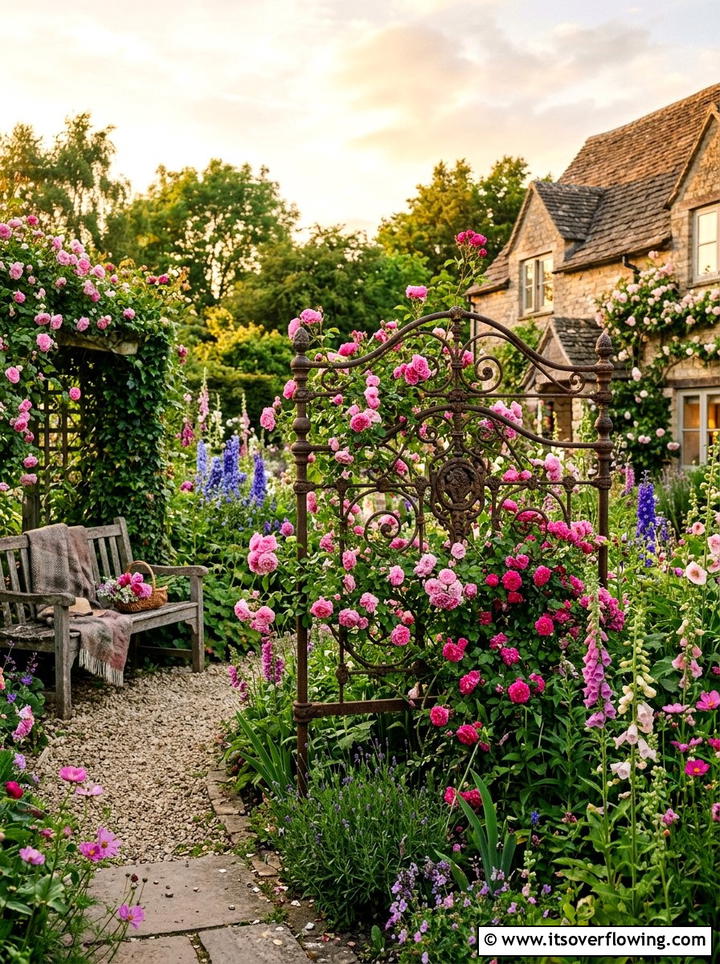 Old Bed Frame Trellis - 25 reusing old things ideas for privacy screens