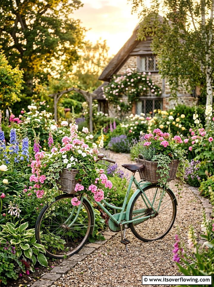 Old Bicycle Garden Decor - 25 upcycled garden ideas