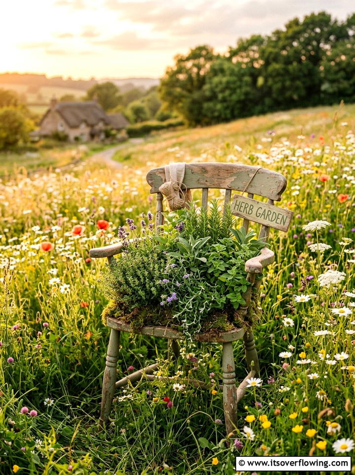 Old Chair Herb Garden - 25 reusing old things ideas for herb garden