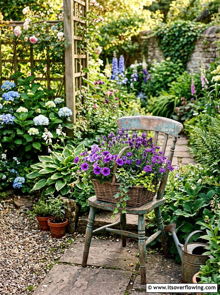 Old Chair Planter - 25 reusing old things ideas for small garden