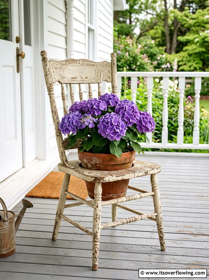Old Chair Planter For Porch - 25 upcycled garden ideas for small gardens
