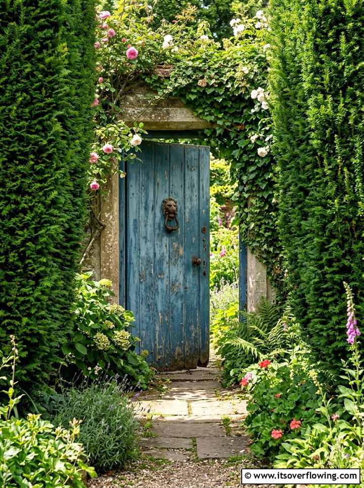 Old Door Garden Gate - 25 reusing old things ideas for yard art