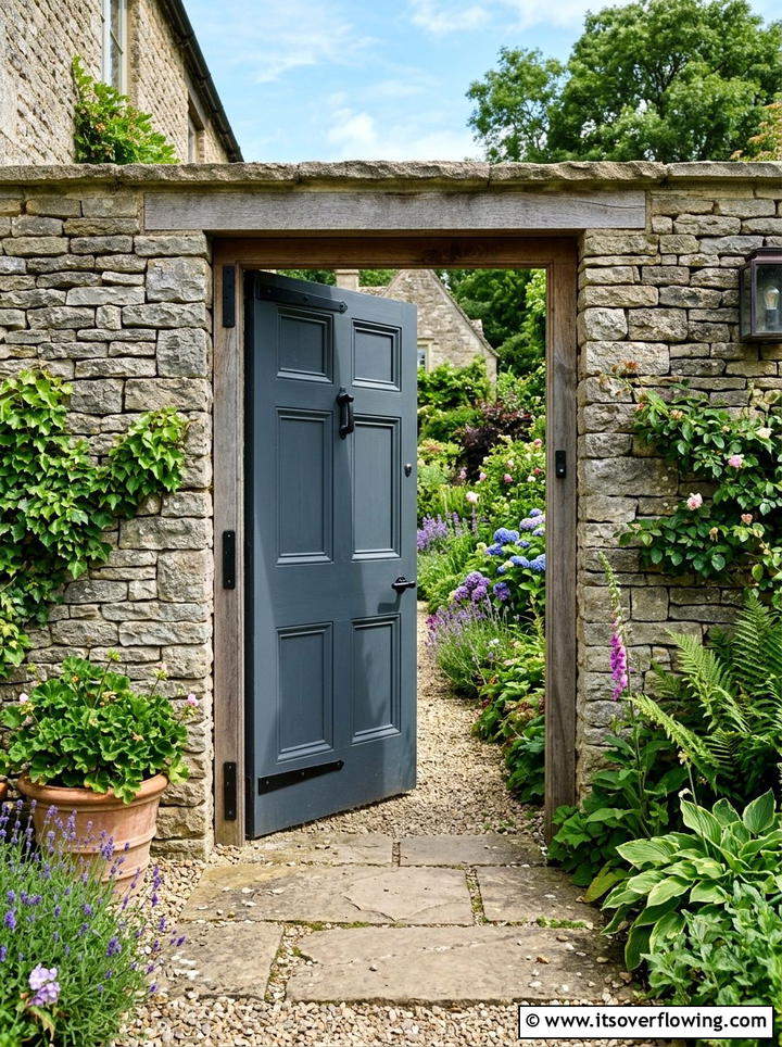 Old Door Garden Gate - 25 upcycled garden ideas with modern style