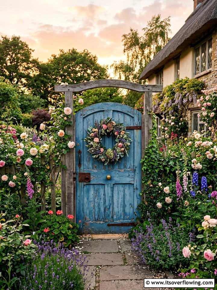 Old Door Garden Gate - 25 recycled garden ideas for front yard decor