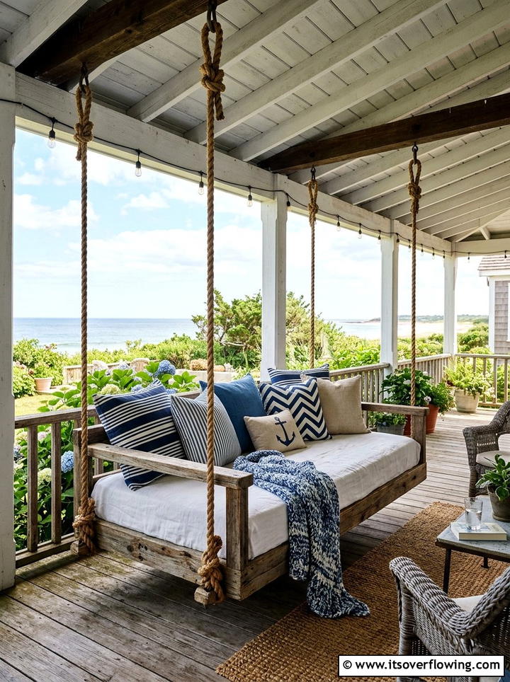 Old Door Hanging Daybed - 25 backyard decorating ideas with old door decor