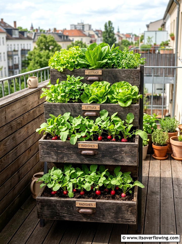 Old Drawer Vegetable Garden - 25 recycled garden ideas with composting