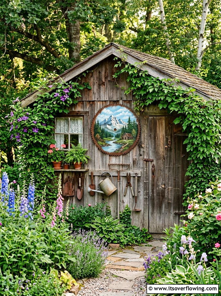Old Saw Blade Wall Art - 25 recycled garden ideas with recycled metal art
