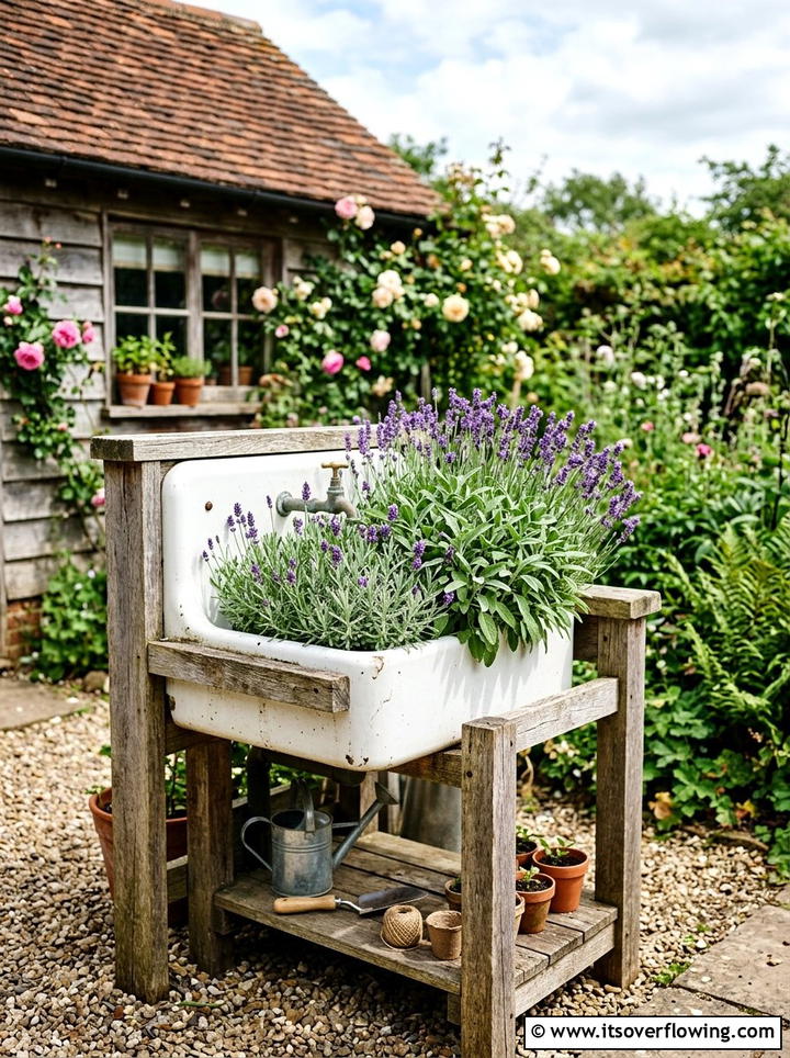 Old Sink Herb Garden - 25 reusing old things ideas for herb garden