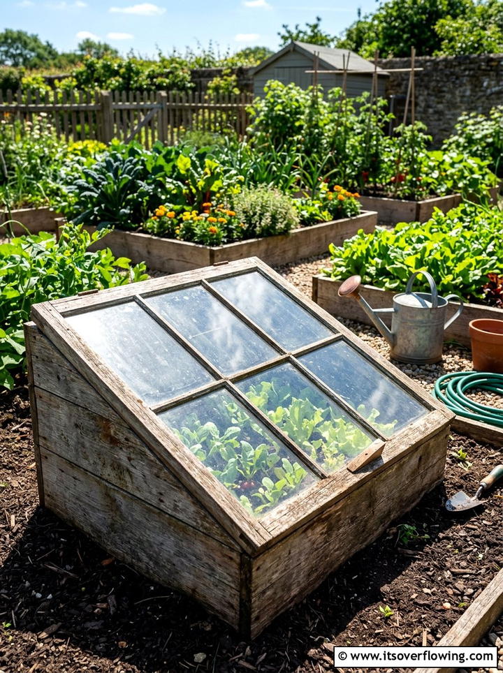 Old Window Cold Frame - 25 garden decor ideas with old windows