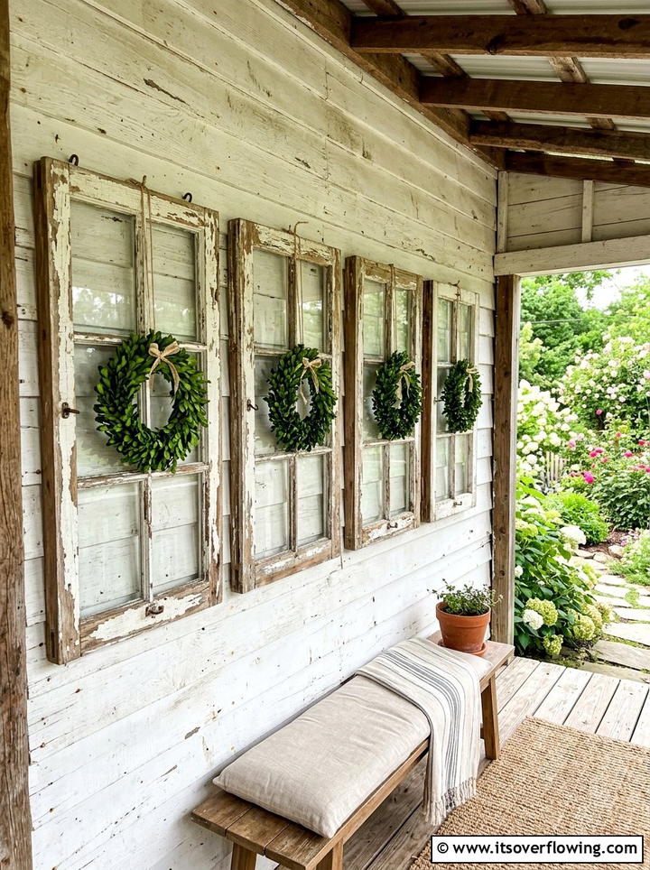 Old Window Frames - 25 front porch ideas with antique pieces