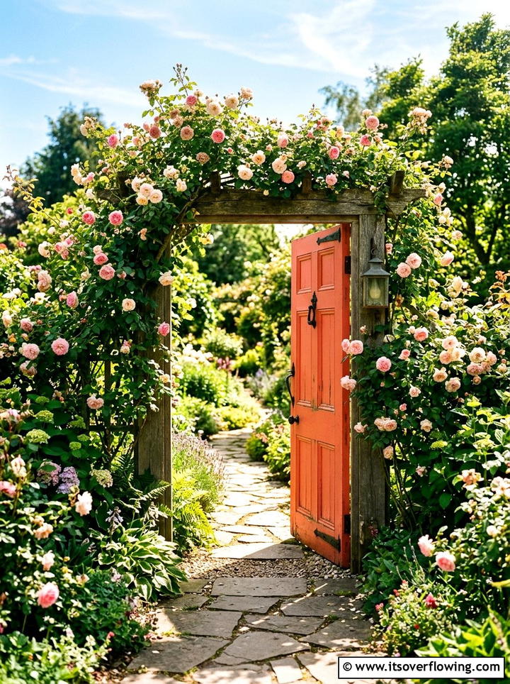 Old door garden gate - 25 upcycled garden ideas for sunny spaces