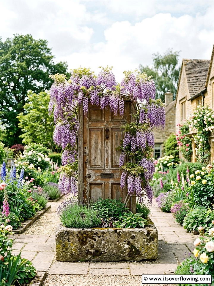 Old door - 25 reusing old things ideas for trellis