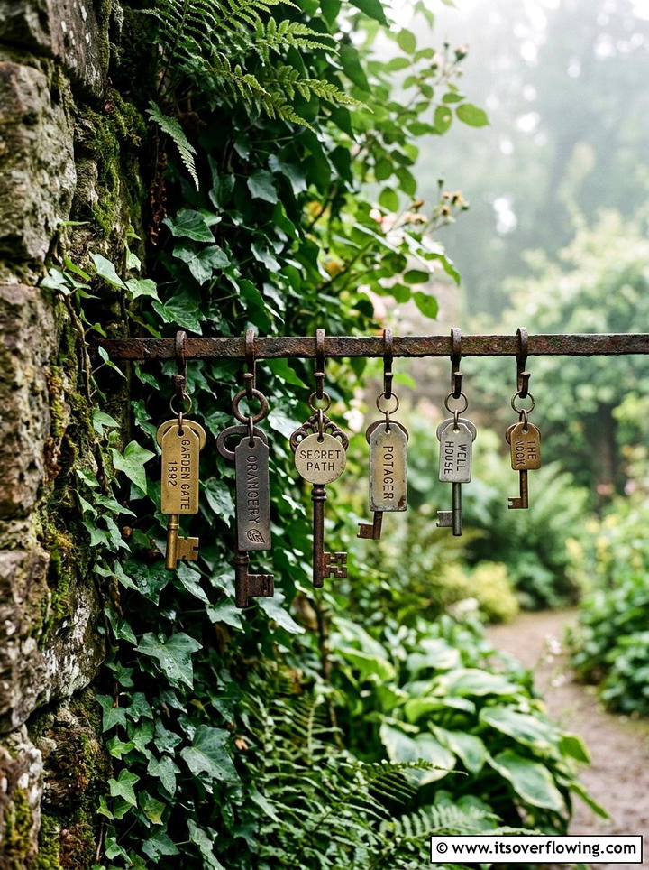 Old key tags - 25 recycled garden ideas with plant labels