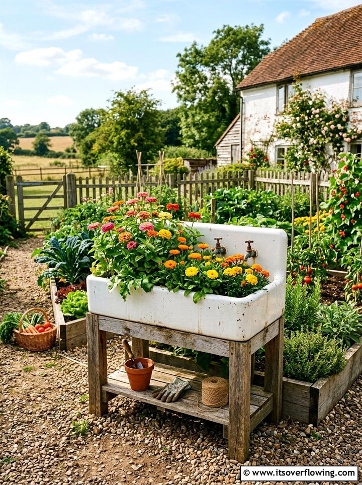 Old kitchen sink garden - 25 creative garden ideas with unusual planters