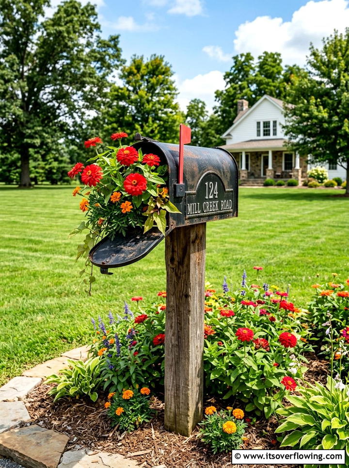 Old mailbox garden planter - 25 reusing old things ideas for garden art