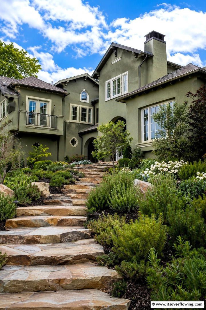 Olive Green Oasis - 30 Stucco Color Ideas for Modern and Timeless Home Exteriors
