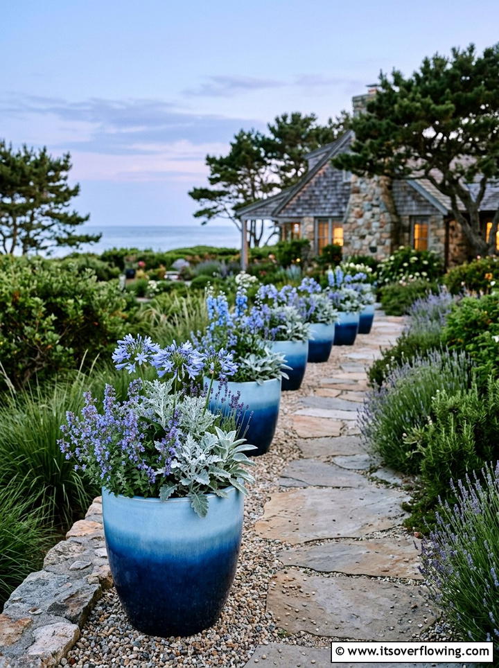 Ombre Effect Flower Pots - 25 garden ideas with painted pots