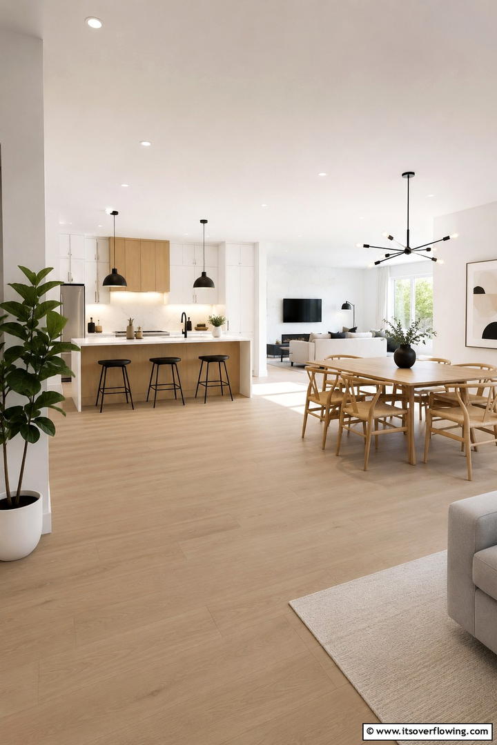 Open Concept Layout - 30 Scandinavian Kitchen Ideas- Minimalist & Cozy Designs